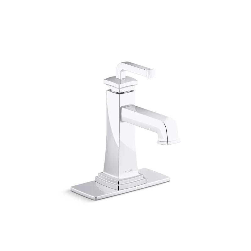 Riff Polished Chrome Single-Handle Bathroom Sink Faucet with Clicker Drain