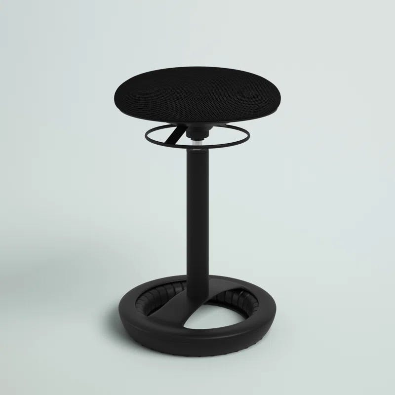 ErgoFlex Mesh 22" Black Fabric and Metal Swivel Office Chair