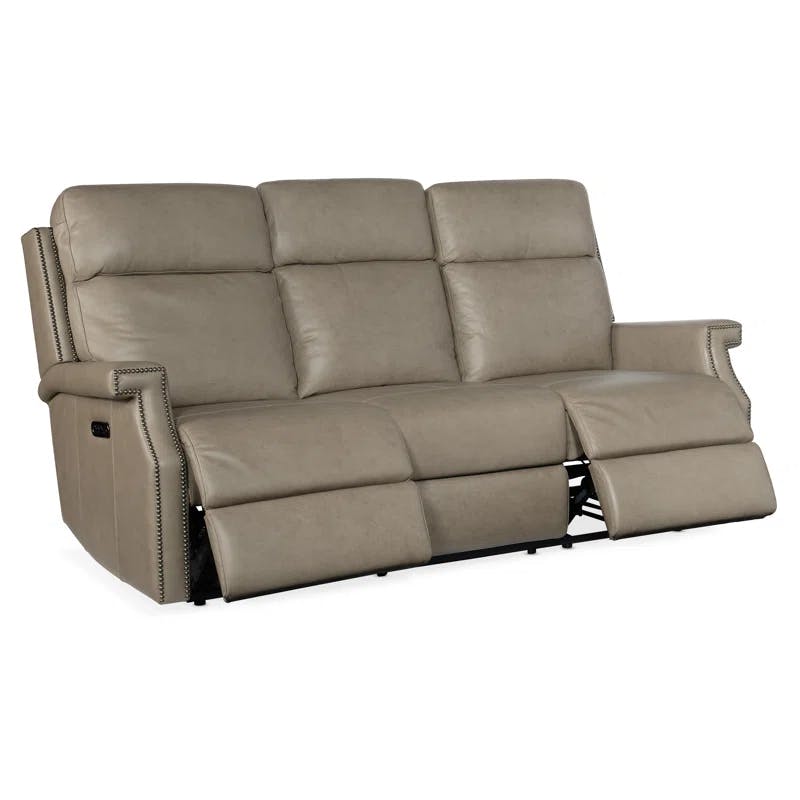 Vaughn Shattered Stone Top Grain Leather Power Reclining Sofa