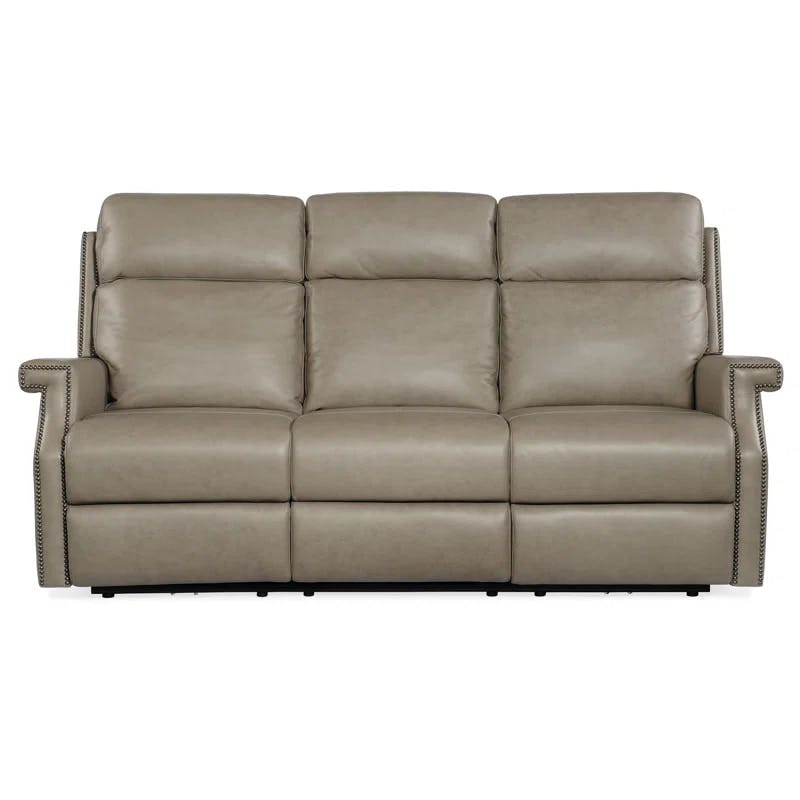 Vaughn Shattered Stone Top Grain Leather Power Reclining Sofa