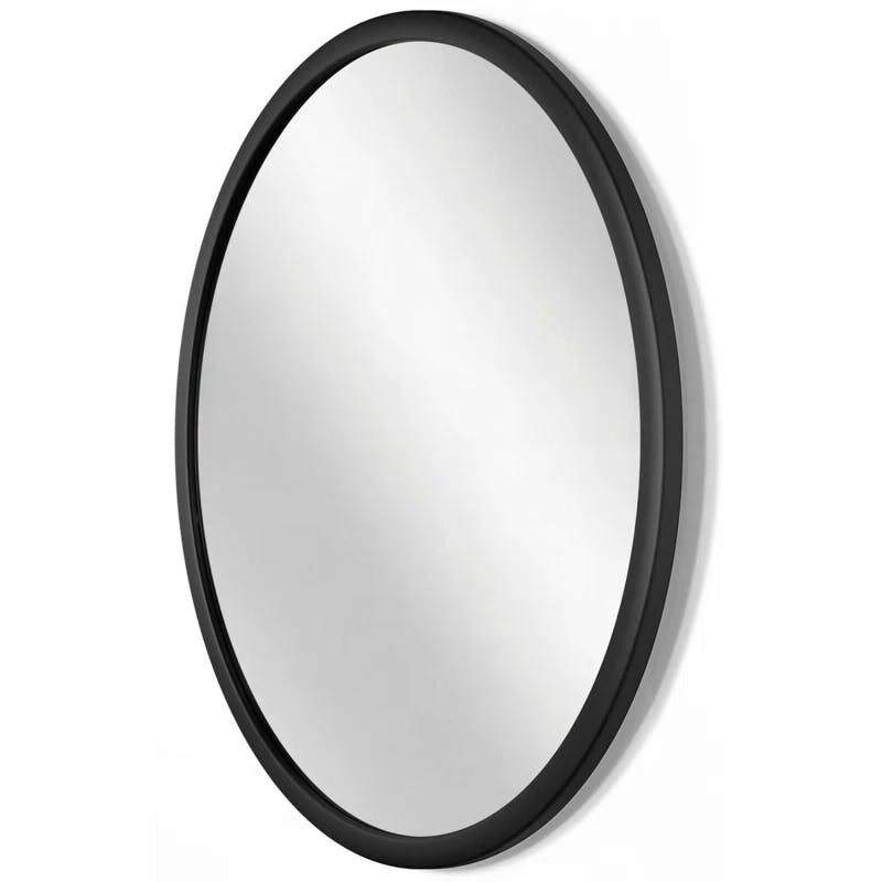 Elegant 22" Silver Round Bathroom Wall Mirror