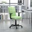 ErgoFlex Mid-Back Green Vinyl Swivel Task Chair with Fixed Arms