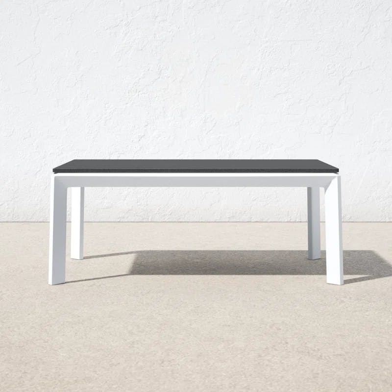 Riverside Scratch-Resistant White Aluminum Outdoor Coffee Table
