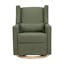 Eco-Friendly Olive Boucle Swivel Recliner with USB Port