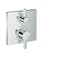 Ecostat Square Black Modern Wall-Mounted Thermostatic Shower Trim