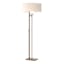 Elegant Rook 60'' Bronze Floor Lamp with Flax Shade
