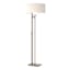 Elegant Bronze Finish Floor Lamp with Natural Anna Shade