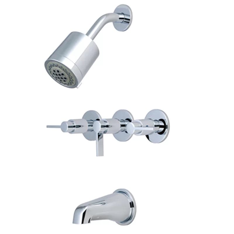 NuvoFusion Polished Chrome Wall-Mounted Tub and Shower Faucet
