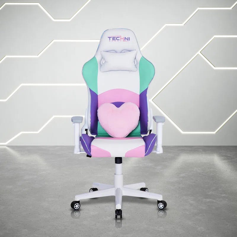 Kawaii High-Back Ergonomic Swivel Gaming Chair with Memory Foam