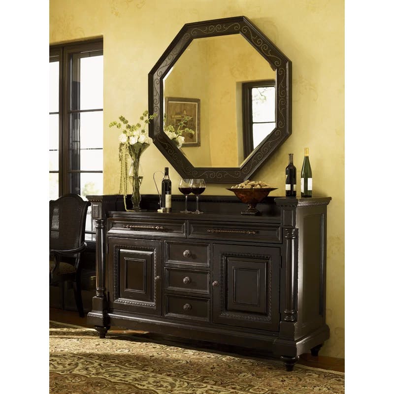 Kingstown Maldive 68" Black Traditional Buffet with 2 Drawers