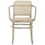 Winona Gray Elm Wood and Rattan Cane High Arm Chair