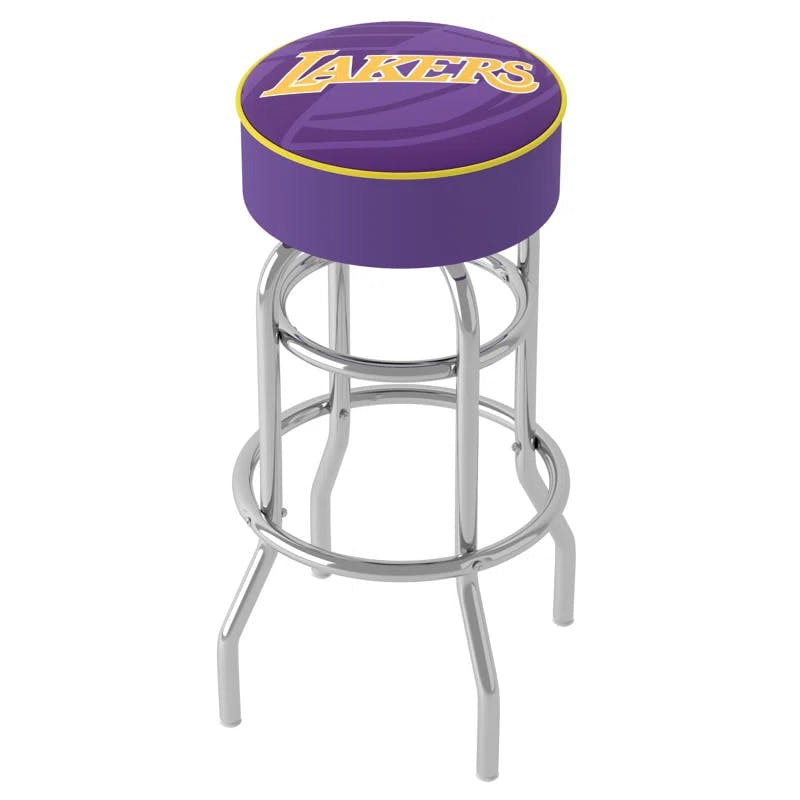 Los Angeles Lakers Adjustable Swivel 31'' Blue Metal Bar Stool