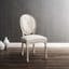 Chateau Comfort Beige Upholstered Dining Side Chair with Weathered Wood
