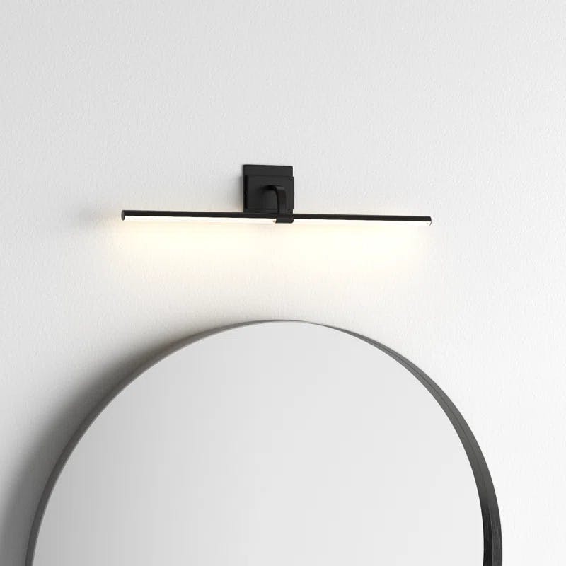 Mona Black Dimmable LED Armed Sconce with Rotatable Frame