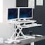 Elevate 36" White Pneumatic Standing Desk Converter with Removable Keyboard Tray