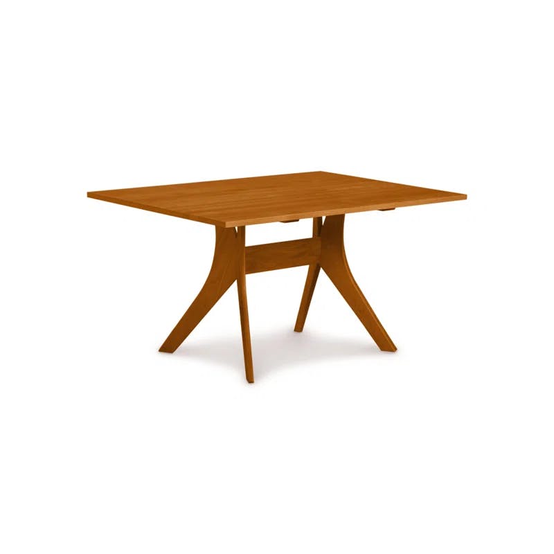 Audrey Extendable Autumn Cherry Solid Wood Trestle Dining Table