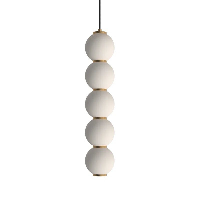 Aurelia Aged Gold Geometric 5-Light Integrated LED Pendant