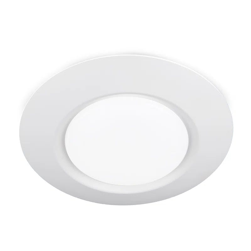 Sleek White Acrylic 8" LED Flush Mount Energy Star Light