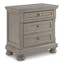 Lettner Light Gray Traditional 2-Drawer Nightstand with Silver-Tone Hardware