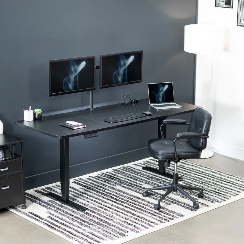 Vivo Adjustable 71" Electric Standing Desk, Black Top & Frame