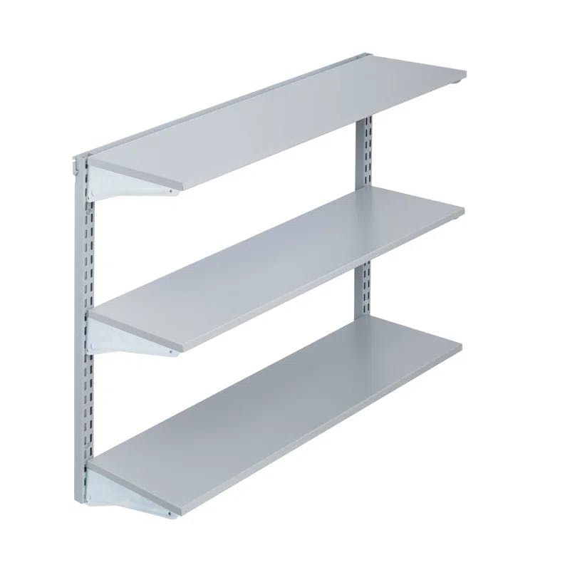 Storability 33'' Silver Epoxy Heavy-Duty Modular Wall Shelf