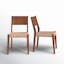 Midcentury Modern Brown Dining Chair with Woven Rope Seat