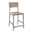 Tacoma 24" Industrial Gray Wood and Matte Black Metal Counter Stool
