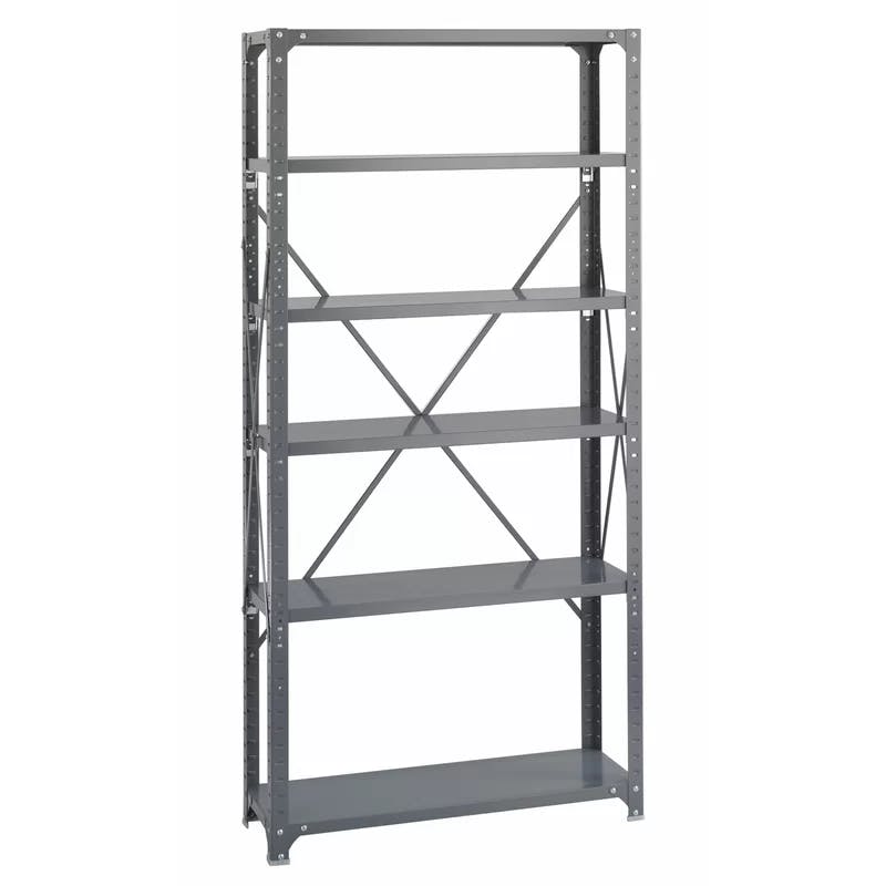 AdjustaFlex 36" Steel Utility 6-Shelf Rack with Diagonal Stabilization
