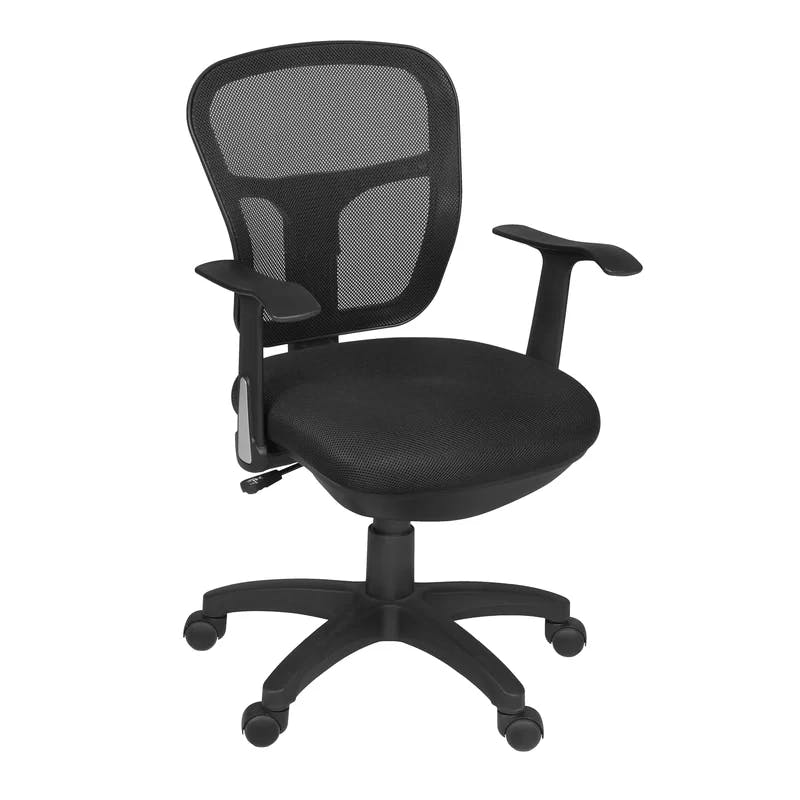 Harrison Adjustable Black Mesh Task Chair with Lumbar Support