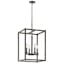 Crosby Contemporary Black and Olde Bronze 16" Square Chandelier