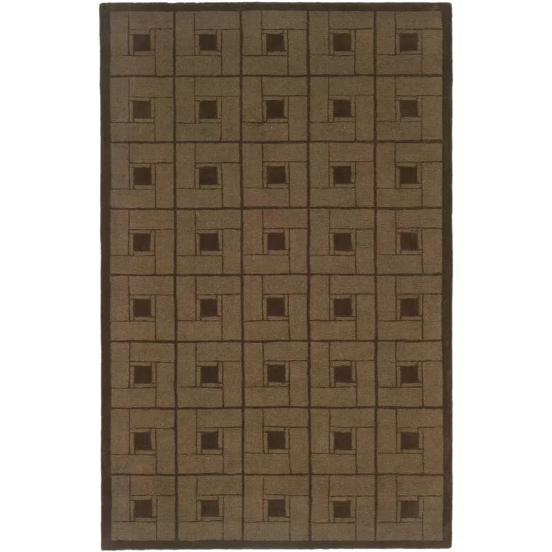 Martha Stewart Hand-Tufted Wool Geometric 5' x 8' Rug