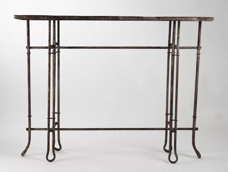 Rustic Nathaniel 43'' Rectangular Metal & Wood Console Table