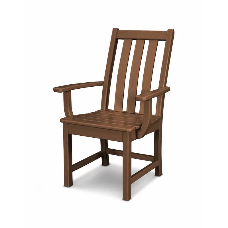 Vineyard Teak Finish Outdoor Dining Arm Chair