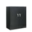 Lockable Black Office Storage Cabinet with Adjustable Shelving, 42" High
