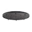 Dark Rust 18" LED Glass Round Ceiling Light with Polished Lead Crystal