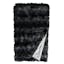 Luxurious Black Faux Fur Throw Blanket 98" x 42"
