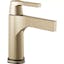 Delta Zura Modern Champagne Bronze Single Hole Bathroom Faucet