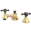 Onyx Inspire Polished Brass Widespread Bathroom Faucet with Pop-Up Drain