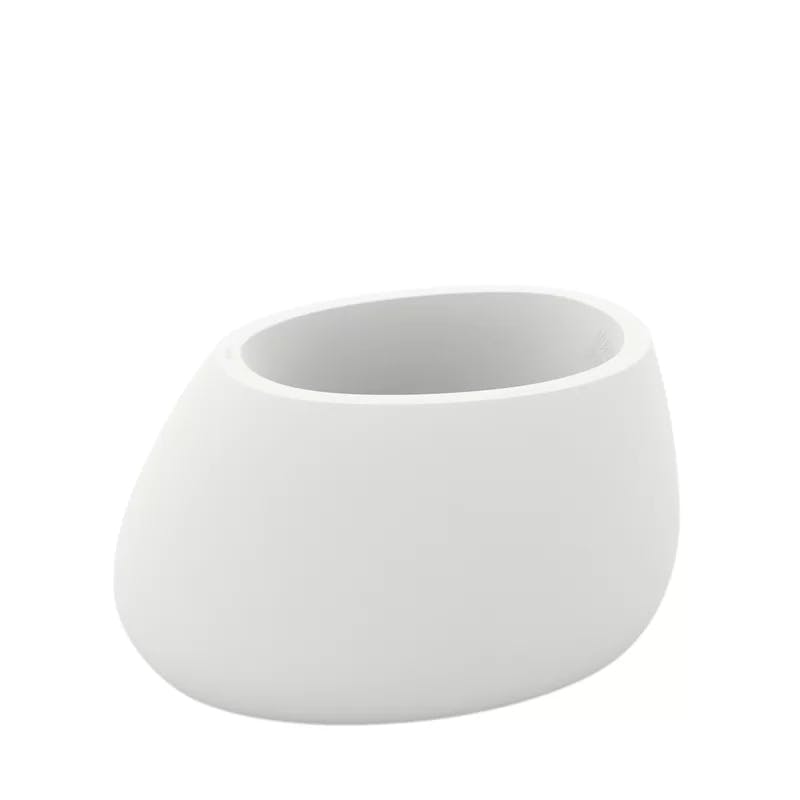 Stefano Giovannoni 20.5" White Matte Polyethylene Stone Pot Planter
