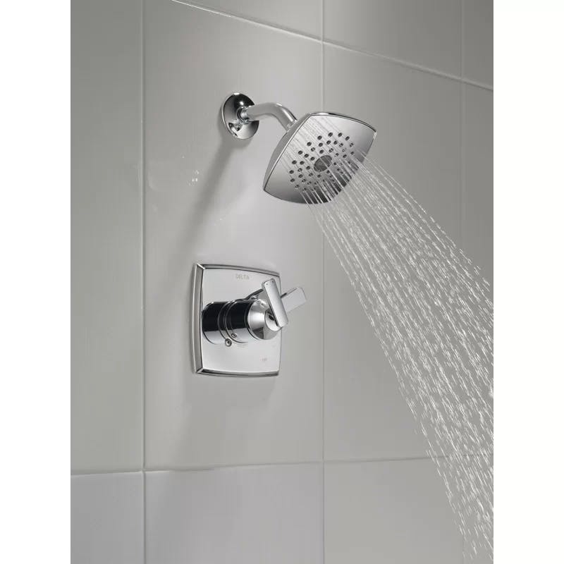 Modern Chrome Dual-Handle Wall-Mounted Shower Faucet Set