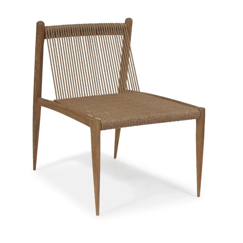 Montauk Praline Brown Solid Wood Upholstered Side Chair