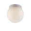 Ethereal Glow Modern White Globe LED Flush Mount