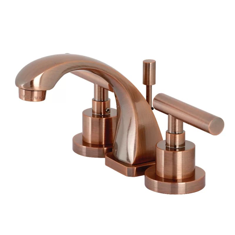 Manhattan Elegance Antique Copper Brass Widespread Bathroom Faucet