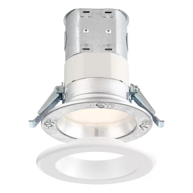 4'' White Aluminum LED Easy-Up Recessed Lighting Kit with Energy Star