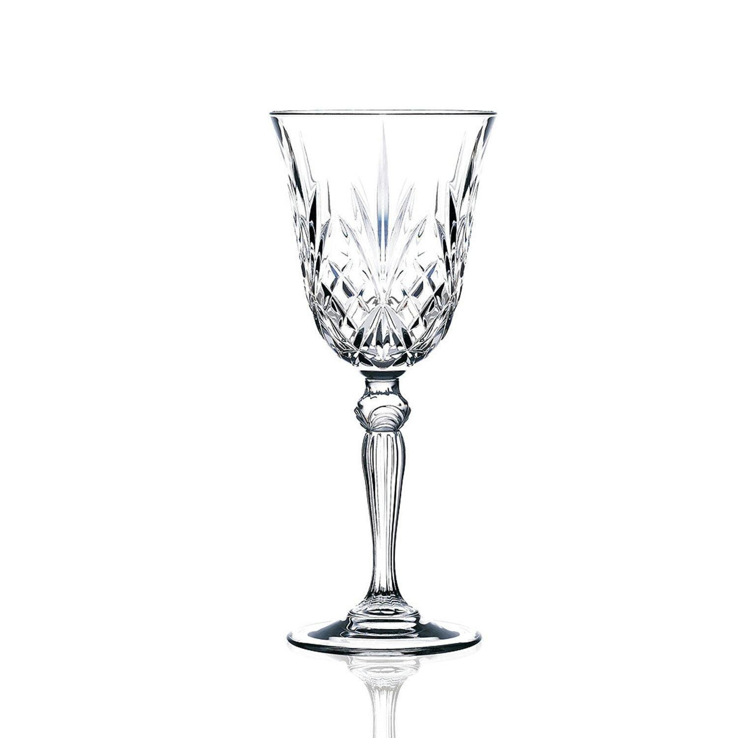 Elegant Melodia 6-Piece Lead-Free Crystal Wine Glasses Set