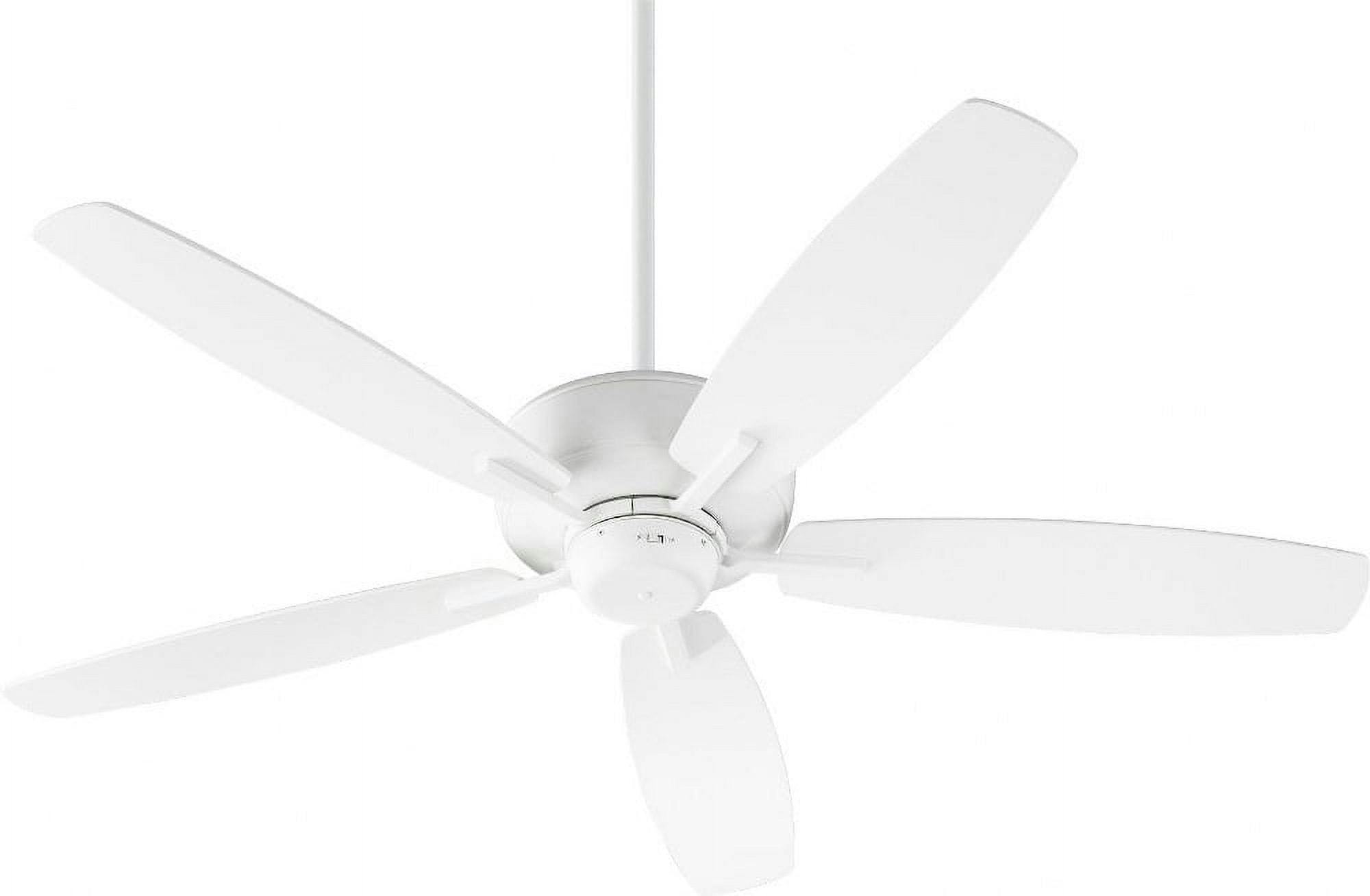 Elegant Studio White 52" Ceiling Fan with Reversible Blades and Remote