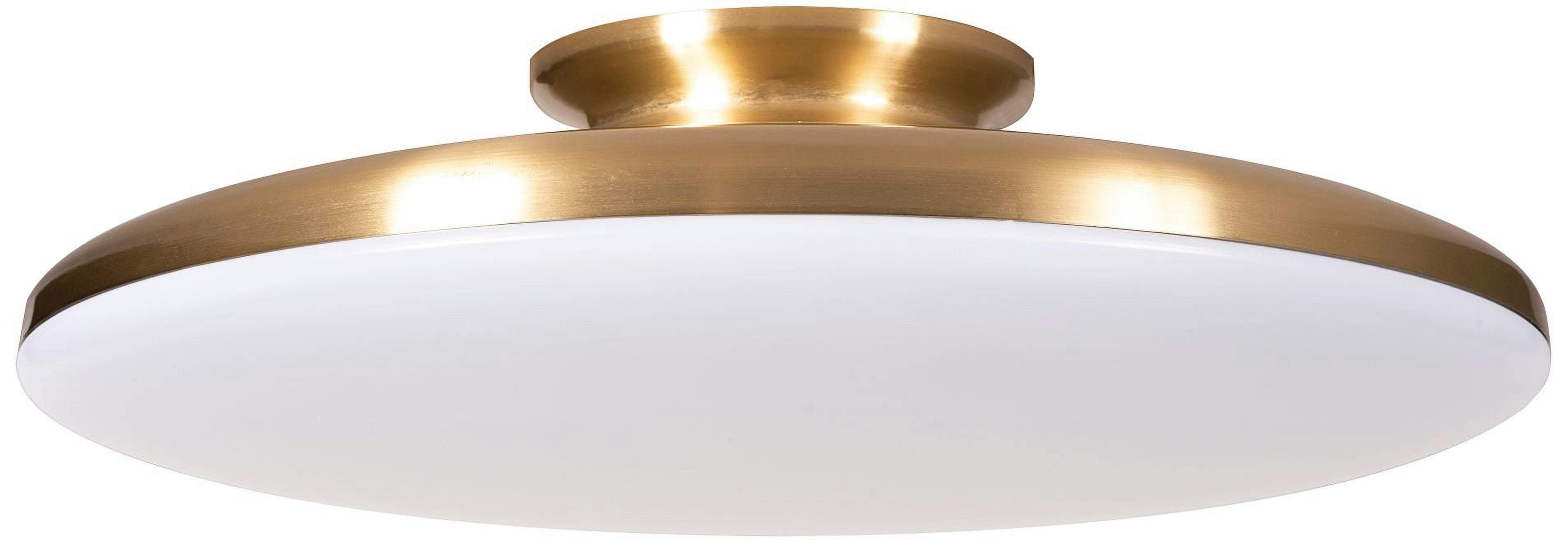 Skye 15'' Satin Brass Art Deco LED Flush Mount Ceiling Light