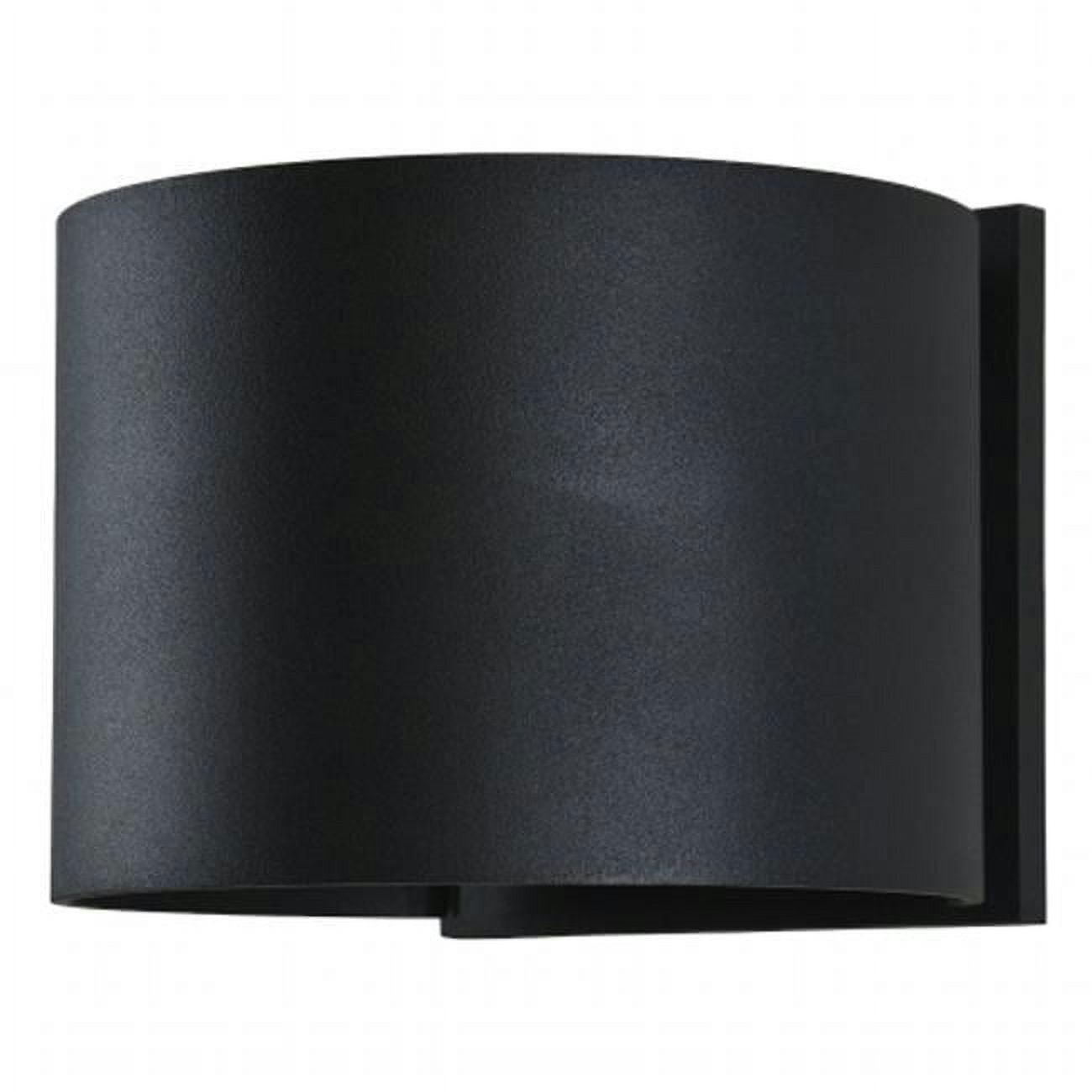 Sleek Black Aluminum 6" Outdoor LED Cylinder Wall Sconce