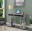 Gray No-Tools Student Desk with USB Charging Station