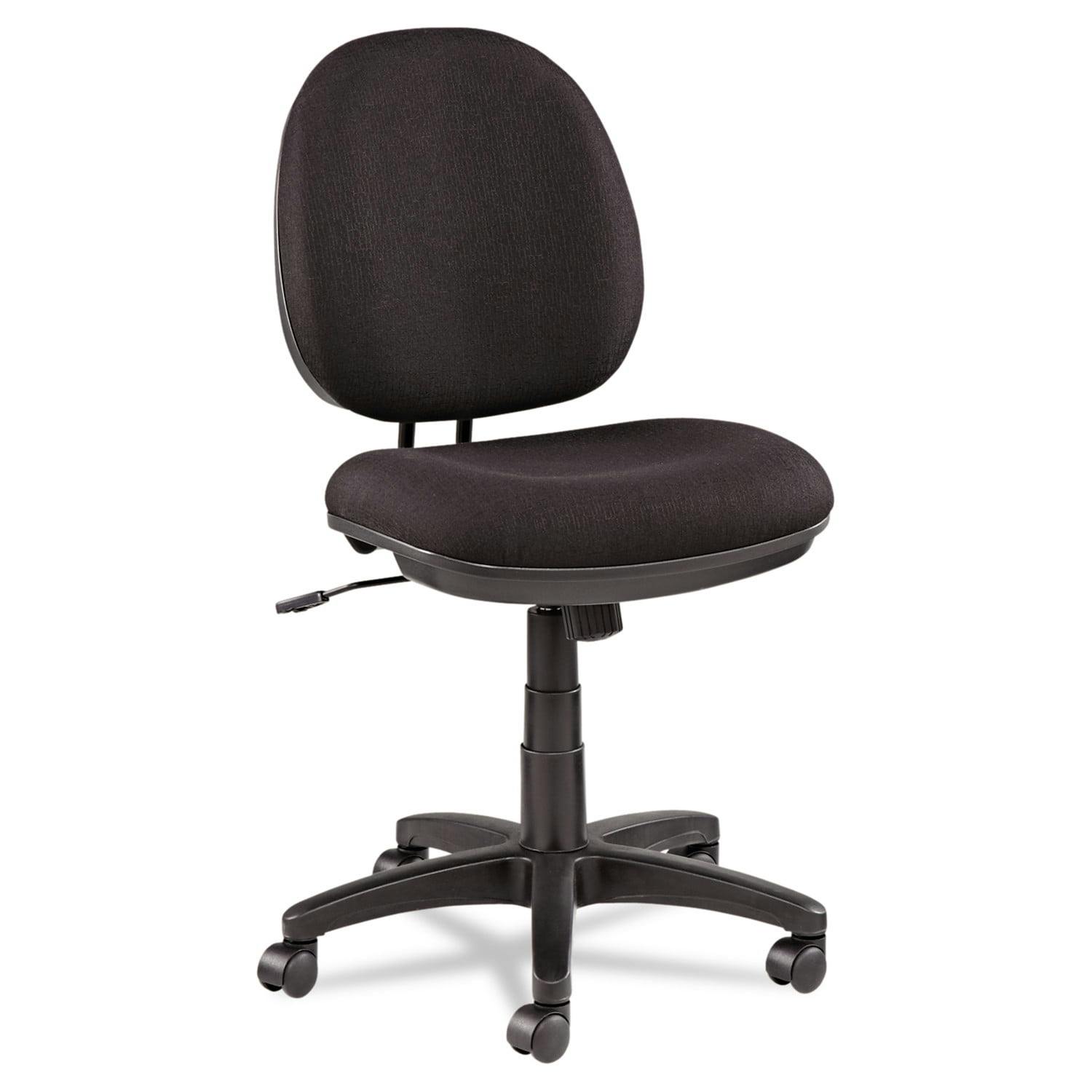 Compact Swivel Task Chair in Black Acrylic with Adjustable Height